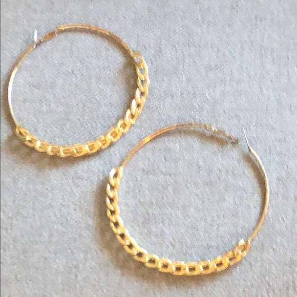 Thalia Sodi Jewelry - Gold-Tone Half-Link Gold Hoop earrings